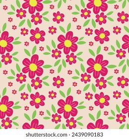 Pattern with flowers. Perfect for printing, textiles, wrapping paper. Vector illustration
