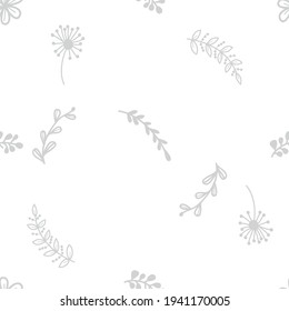 Pattern with flowers and plants