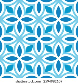 pattern flowers seamless blue colors