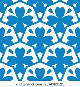 pattern flowers seamless blue colors