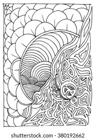 Pattern of flowers. Sketch  flowers. Doodle flowers. Doodles. Pattern abstract.