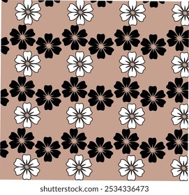  Patrón con flores Ilustración vectorial de stock