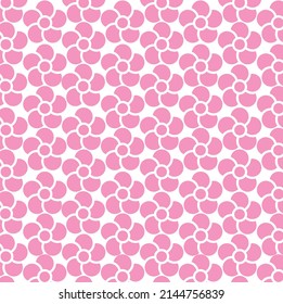 Vector de flores de patrón, papel pintado de flores rosadas.