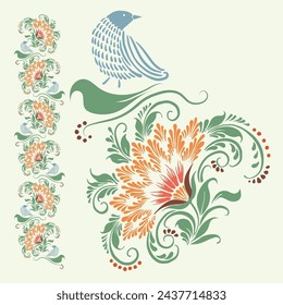 patrón flores, papel pintado, imprimir, casa, imprimir