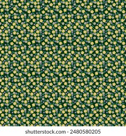 A pattern of flowers in warm pastel colors. Summer floral print in boho style. Seamless patterns of warm-hued flowers in vector. Background of a blooming garden. Print with a large floral bouquet.
