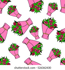 Pattern of flowers.Valentine's Day