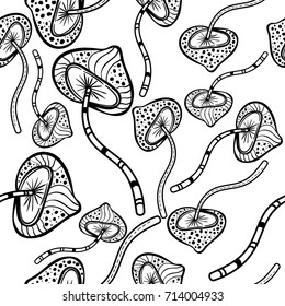 Pattern of fly agaric in ornaments