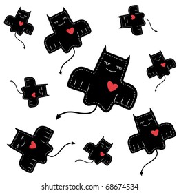 pattern of flying lovers imps