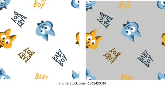 Pattern foa baby with a bunny boy