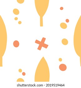 Pattern in folk style. Hand-drawn pattern with flowers.