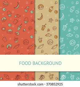 Pattern food background - vector