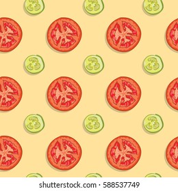 pattern food tomato cucumber 