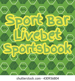 Pattern for football live betting. Vector hand drawn soccer background. Live score pattern.