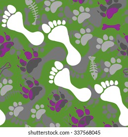 Pattern with footprints