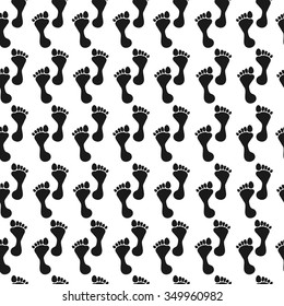 pattern with footprints, vector illustration
