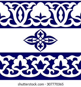 Pattern in the form of cotton in the Uzbek national style