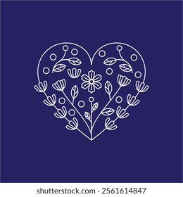 pattern in form of heart for Henna drawing and tattoo. Decoration in ethnic oriental, Indian style. Valentine's day greetings