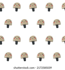pattern in the form of mushrooms. vegetable wallpaper, juicy bright colors