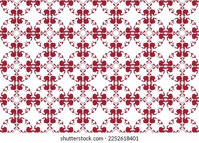 Pattern in the form of tiles of red and Burgundy colors packaging design or textile
