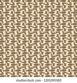 Pattern with fragmented abstract shapes or signs. Textile print. Tile. Vector illustration.