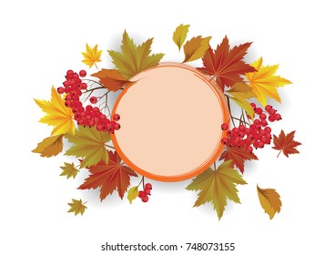 pattern frame of autumn leaves