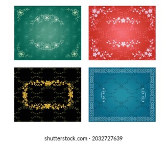 Pattern and Frame Background Vector Illustration