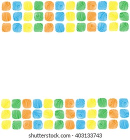 Pattern frame drawings saw cut of tree on white background