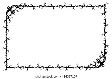 Pattern frame, horizontal with branches