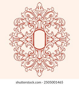 pattern frame line art ornament
