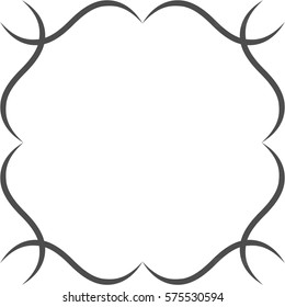 Pattern frame of wavy lines. Beautiful ornament. Vector illustration. Good quality. Good design.