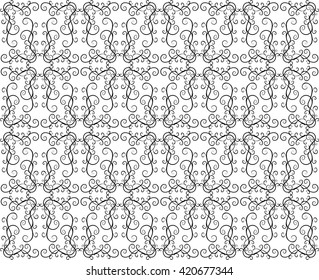 Pattern frame white, geometrical asian line background
