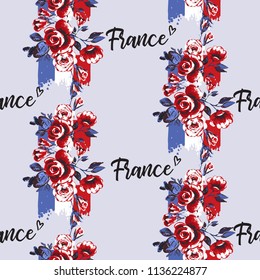 Pattern France Flags Hand Drawn Graphic Stock Vector Royalty Free Shutterstock