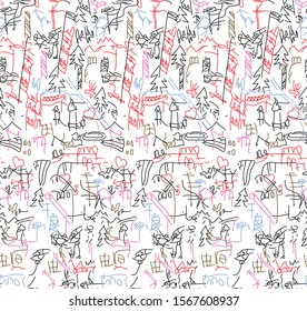 pattern freehand illustration texture vector 