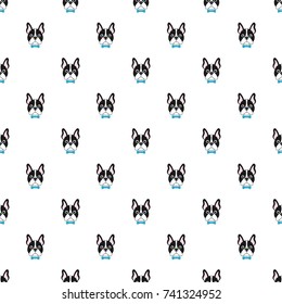 pattern with french bulldog
