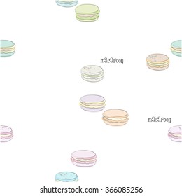 pattern French desert macarons