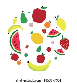 Pattern Fresh Fruit Illustration vector