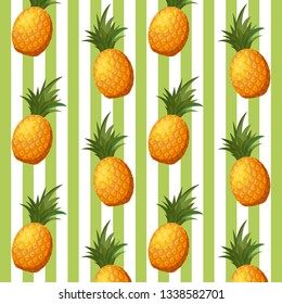 pattern of fresh pineapples fruits