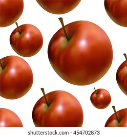 Pattern from fresh ripe juicy red apples