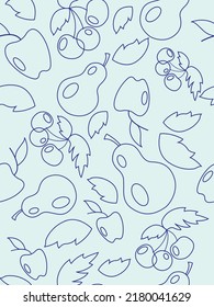 
the pattern of fresh summer fruits