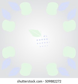 Pattern of fruits, halftone.