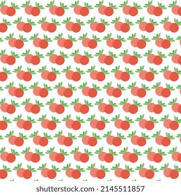 Pattern with fruits, poster for the wall, white background in vector size for commercial use.