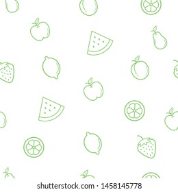Pattern with fruits. Seamless pattern. Vector graphics. Fruit pattern. Seamless. Vector graphics. Seamless pattern. Berry. Food. Fruits. Apple. Decoration. 