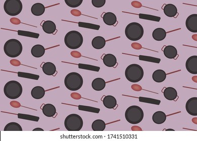 pattern frying pan colander kitchen