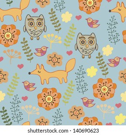 pattern with funny baby animals