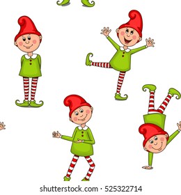 Pattern funny gnomes.