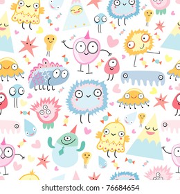  pattern of funny monsters