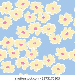 pattern garden flowers cute spring 
