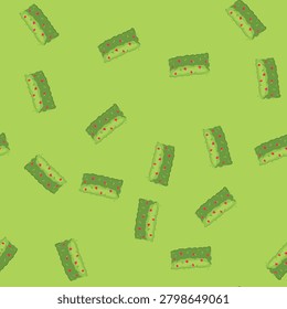 pattern garden hedge showing top view of green bush with scattered red flowers and leaves, representing natural beauty, landscape design, and outdoor decor elements