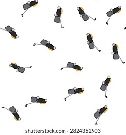 pattern garden lawn mower cartoon. grass cut, care equipment, mover spring garden lawn mower sign vector