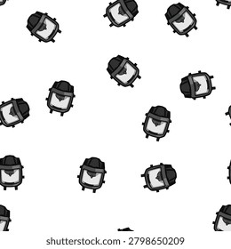 pattern Gas mask icon providing essential respiratory protection from hazardous chemicals, biological agents, viruses, and industrial pollution, symbolizing safety and emergency preparedness